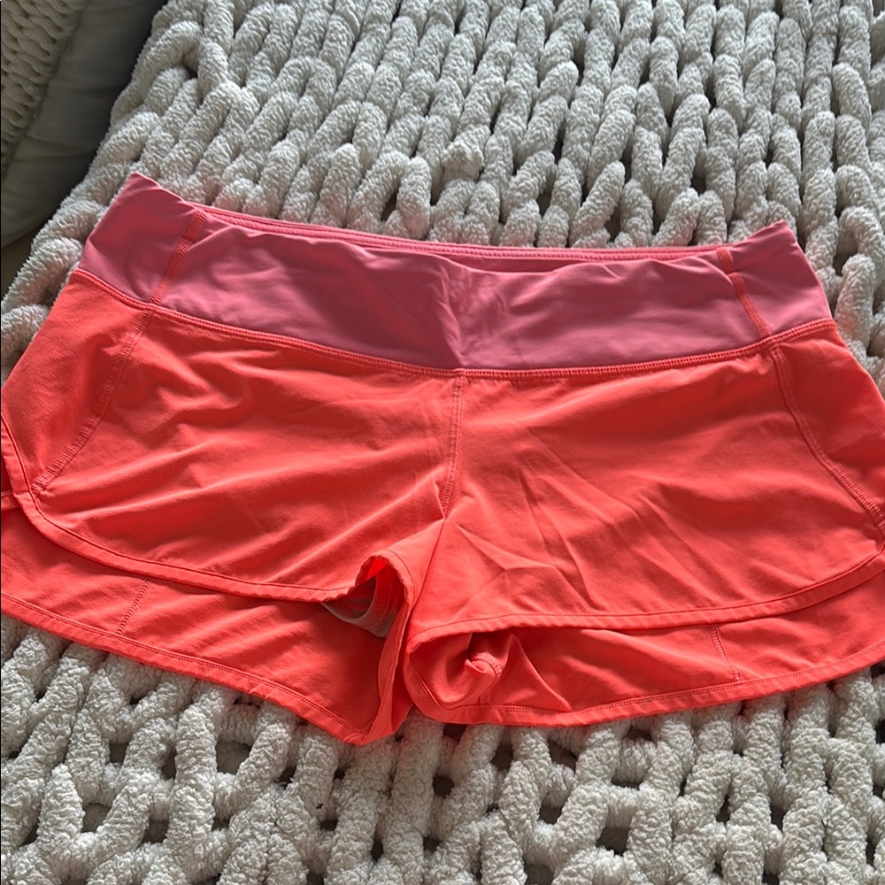 Lululemon Athletica Coral/Pink Athletic Shorts Lightweight Performance